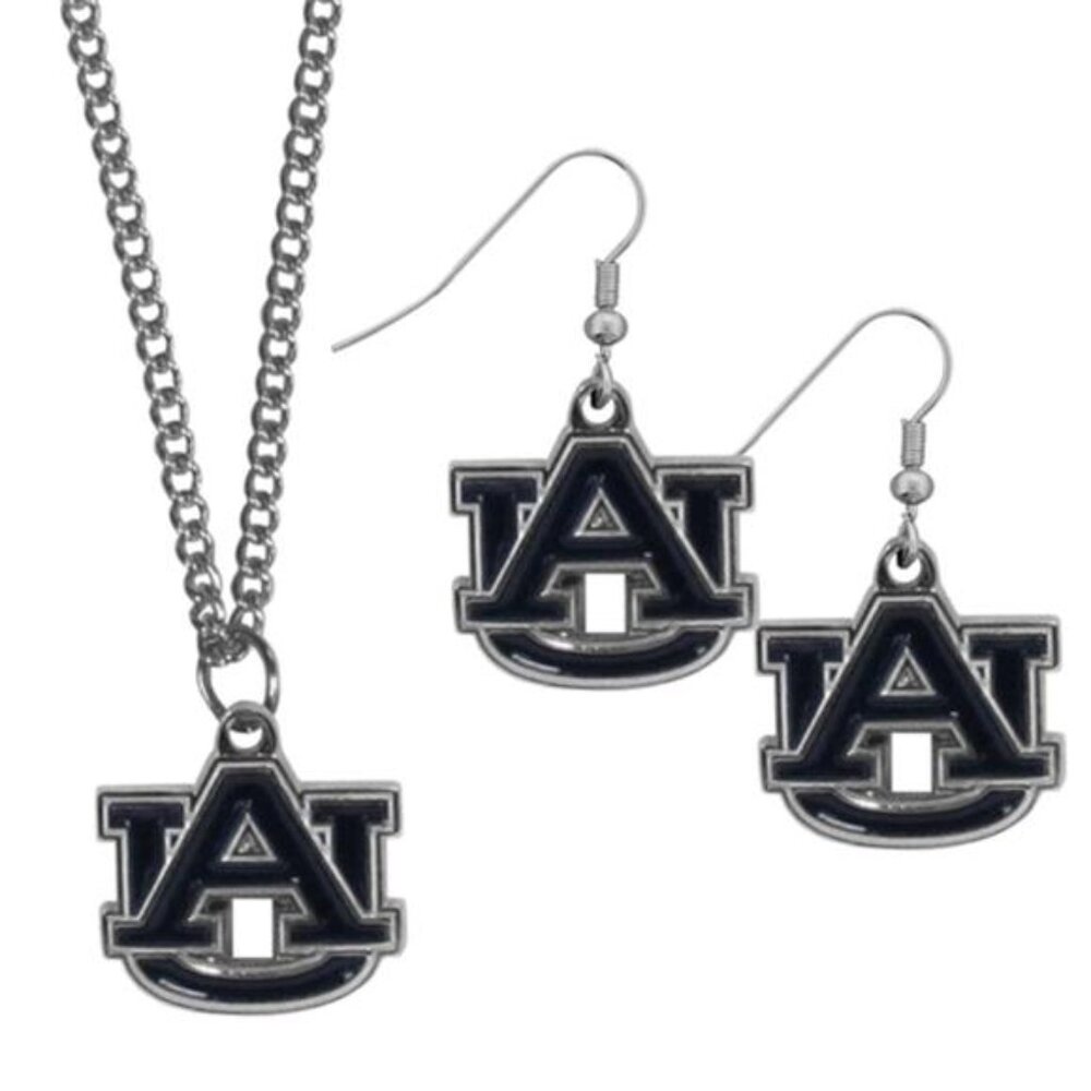 NCAA Siskiyou Sports Womens Auburn Tigers Dangle Earrings and Chain Necklace Set